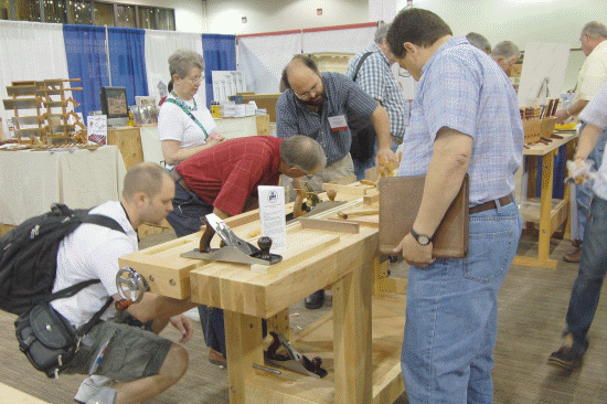 If you bring a bench, woodworkers will inspect it!