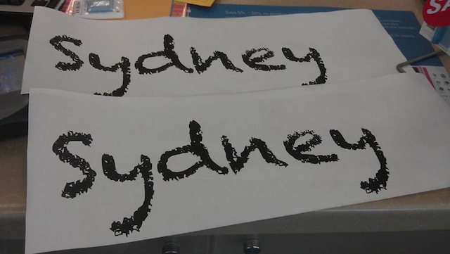 Sydney's name copied 
