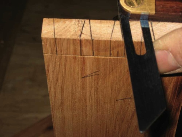 Laying out dovetails